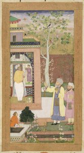 An Artist Decorating the Interior of a Garden Pavilion, from the Small Clive Album, c.1600